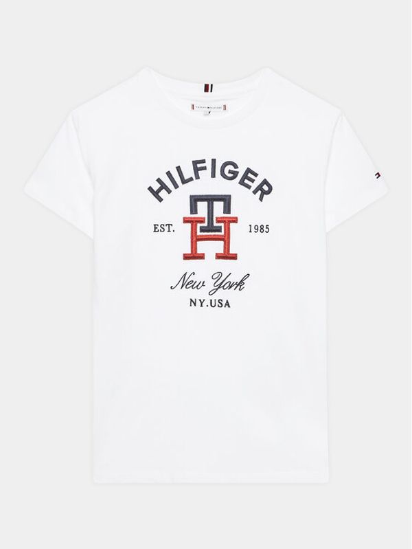 Tommy Hilfiger Tommy Hilfiger Тишърт KS0KS00393 D Бял Regular Fit