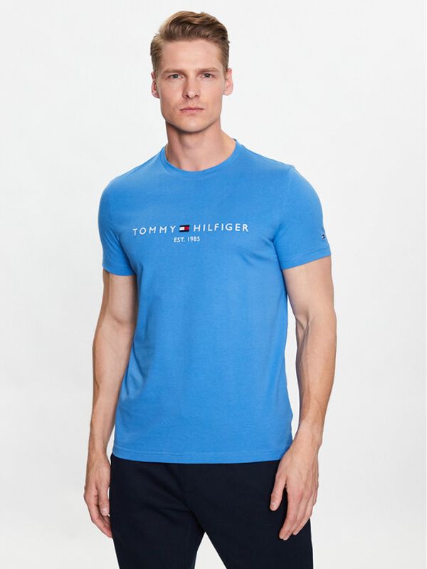 Tommy Hilfiger Tommy Hilfiger Тишърт Logo MW0MW11797 Син Slim Fit