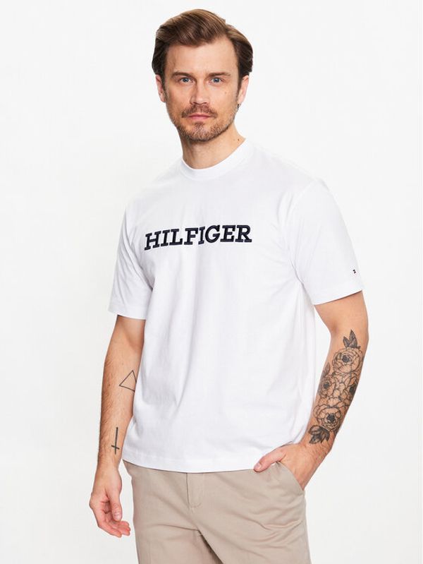 Tommy Hilfiger Tommy Hilfiger Тишърт Monotype MW0MW31539 Бял Regular Fit