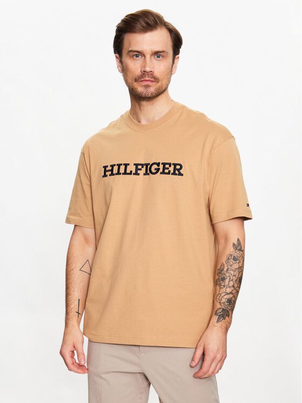 Tommy Hilfiger Tommy Hilfiger Тишърт Monotype MW0MW31539 Кафяв Regular Fit