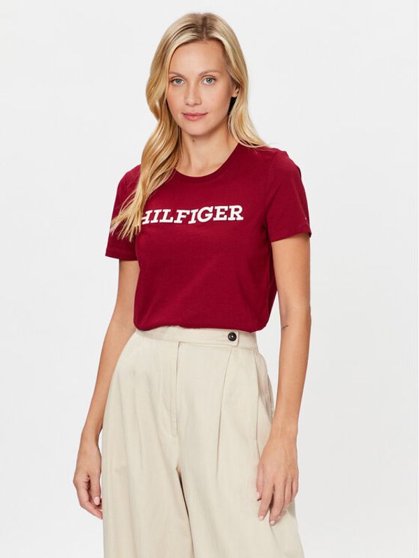 Tommy Hilfiger Tommy Hilfiger Тишърт Monotype WW0WW40057 Червен Regular Fit