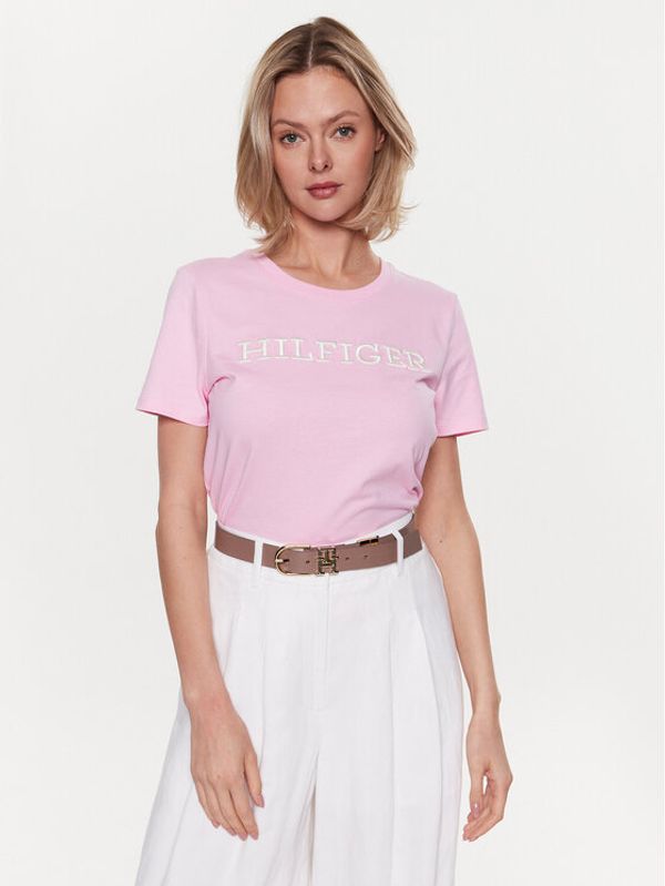 Tommy Hilfiger Tommy Hilfiger Тишърт Monotype WW0WW40057 Розов Regular Fit