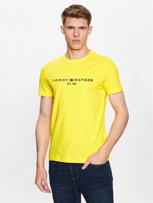 Tommy Hilfiger Tommy Hilfiger Тишърт MW0MW11797 Жълт Slim Fit
