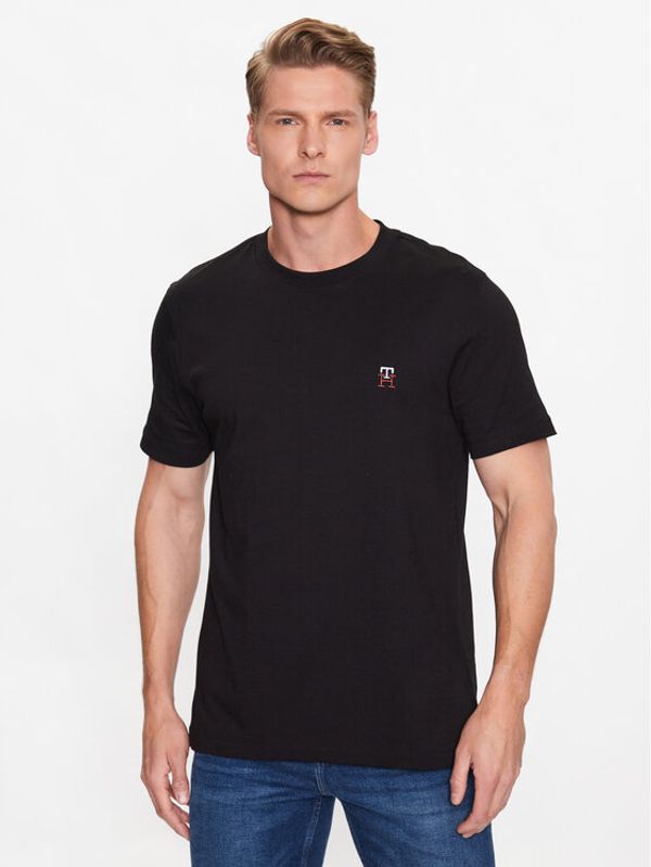 Tommy Hilfiger Tommy Hilfiger Тишърт MW0MW30054 Черен Regular Fit