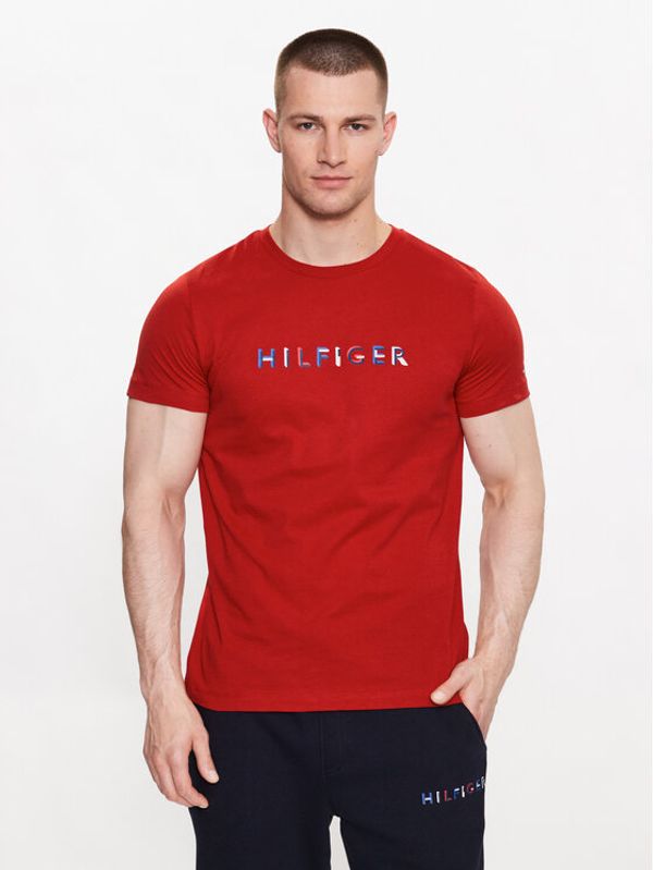Tommy Hilfiger Tommy Hilfiger Тишърт MW0MW31535 Червен Slim Fit
