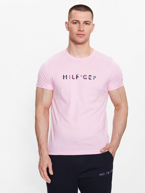 Tommy Hilfiger Tommy Hilfiger Тишърт MW0MW31535 Розов Slim Fit