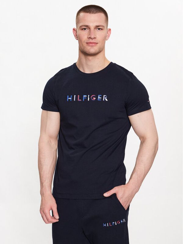 Tommy Hilfiger Tommy Hilfiger Тишърт MW0MW31535 Тъмносин Slim Fit