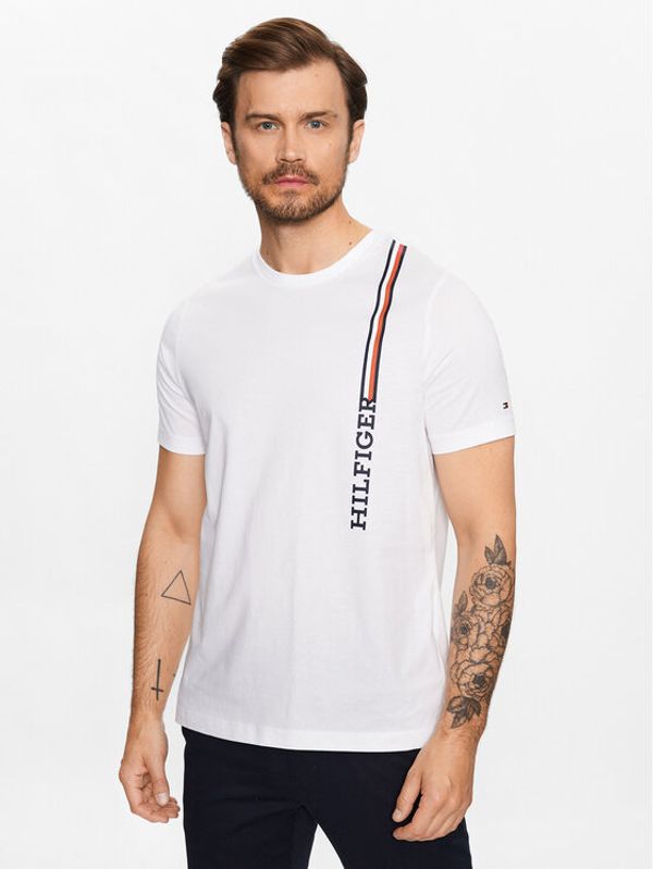 Tommy Hilfiger Tommy Hilfiger Тишърт MW0MW32118 Бял Regular Fit