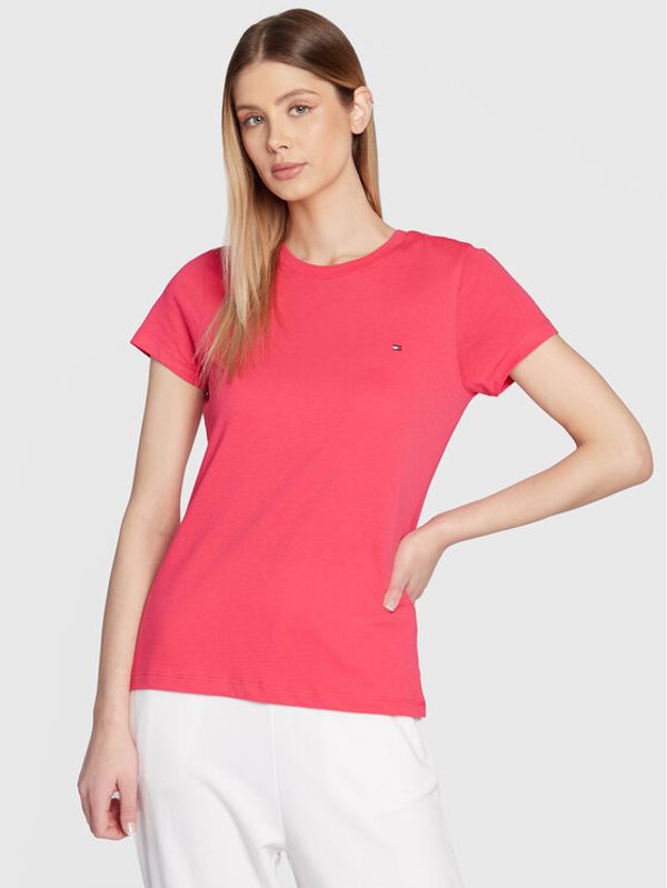 Tommy Hilfiger Tommy Hilfiger Тишърт New Crew WW0WW27735 Розов Regular Fit