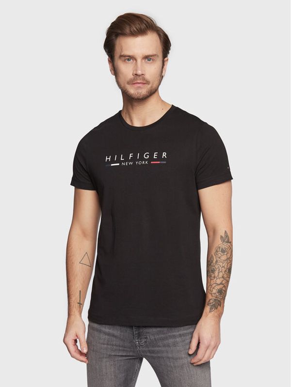 Tommy Hilfiger Tommy Hilfiger Тишърт New York MW0MW29372 Черен Slim Fit