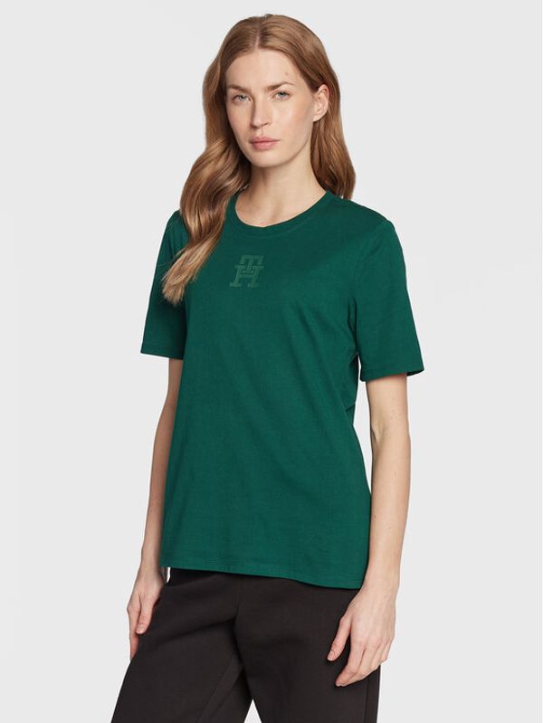 Tommy Hilfiger Tommy Hilfiger Тишърт S10S101576 Зелен Regular Fit