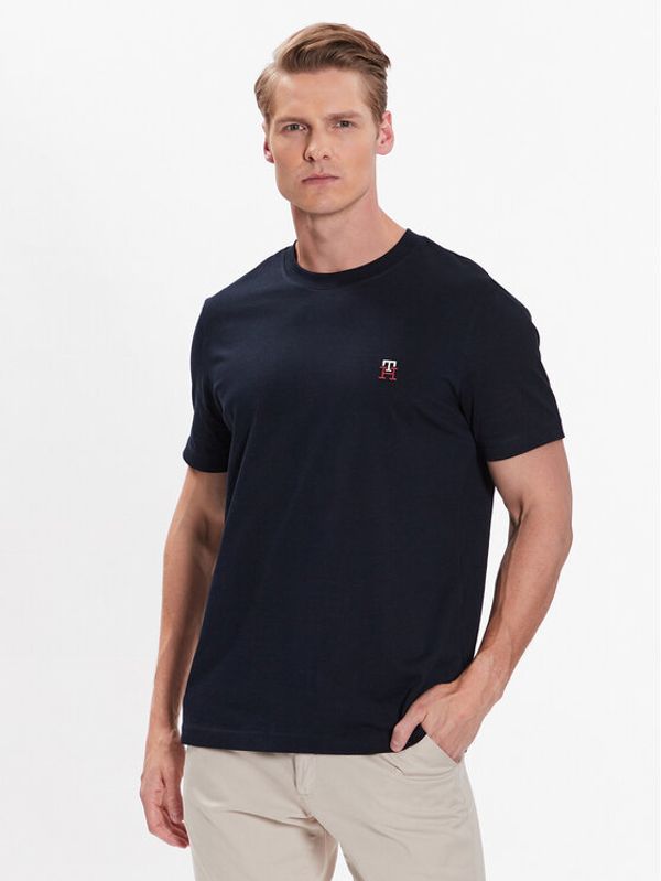 Tommy Hilfiger Tommy Hilfiger Тишърт Small Imd MW0MW30054 Тъмносин Regular Fit