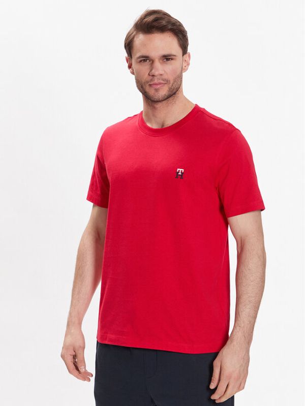 Tommy Hilfiger Tommy Hilfiger Тишърт Small Imdczer MW0MW30054 Червен Regular Fit