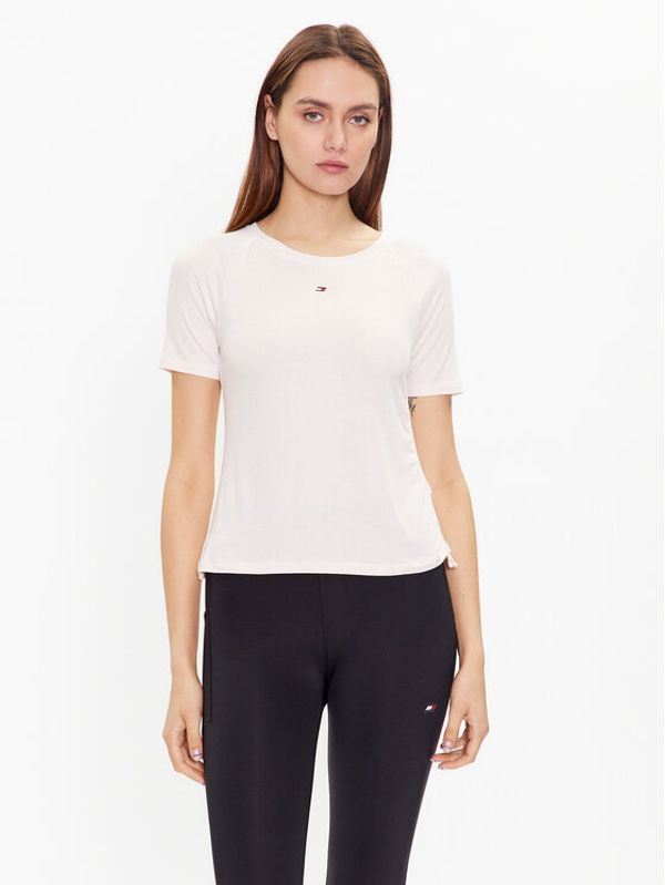 Tommy Hilfiger Tommy Hilfiger Тишърт Sport Moisture Wicking Rib S10S101677 Бял Regular Fit
