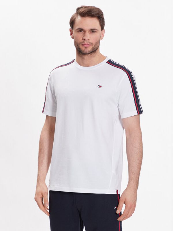 Tommy Hilfiger Tommy Hilfiger Тишърт Textured Tape MW0MW30448 Бял Regular Fit