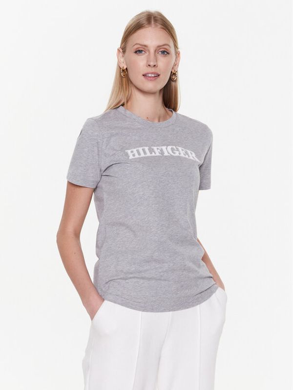 Tommy Hilfiger Tommy Hilfiger Тишърт Tonal WW0WW37562 Сив Regular Fit