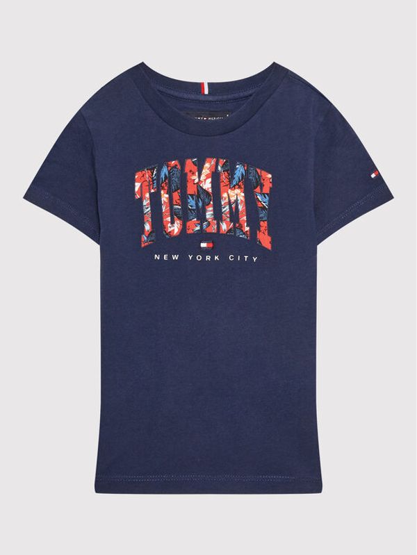 Tommy Hilfiger Tommy Hilfiger Тишърт Tropical Varsity KB0KB07283 D Тъмносин Regular Fit