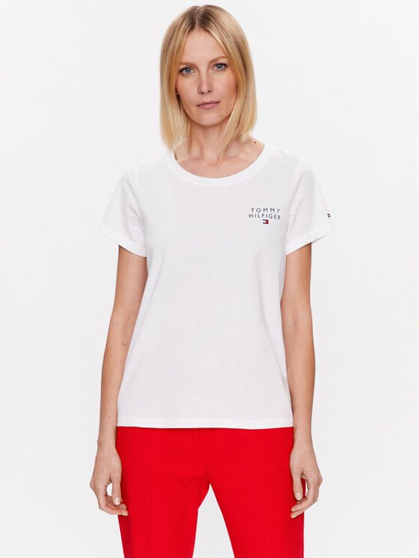 Tommy Hilfiger Tommy Hilfiger Тишърт UW0UW04525 Бял Relaxed Fit