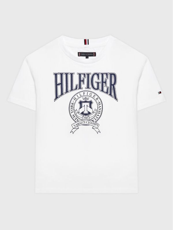 Tommy Hilfiger Tommy Hilfiger Тишърт Varsity KB0KB08038 D Бял Regular Fit