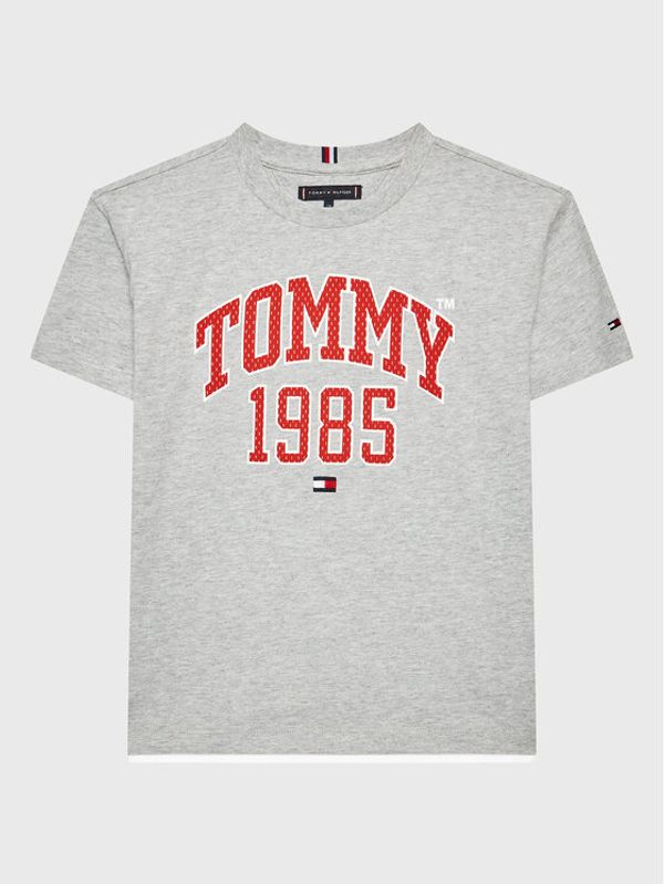 Tommy Hilfiger Tommy Hilfiger Тишърт Varsity KB0KB08206 D Сив Regular Fit