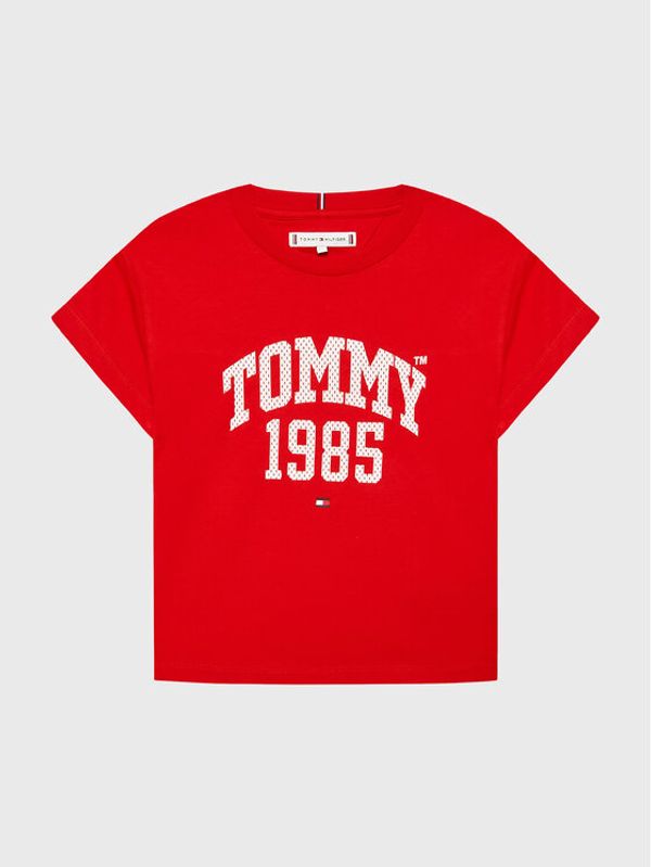 Tommy Hilfiger Tommy Hilfiger Тишърт Varsity KG0KG07257 D Червен Regular Fit