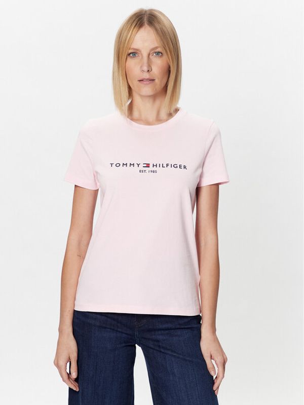 Tommy Hilfiger Tommy Hilfiger Тишърт WW0WW28681 Розов Regular Fit