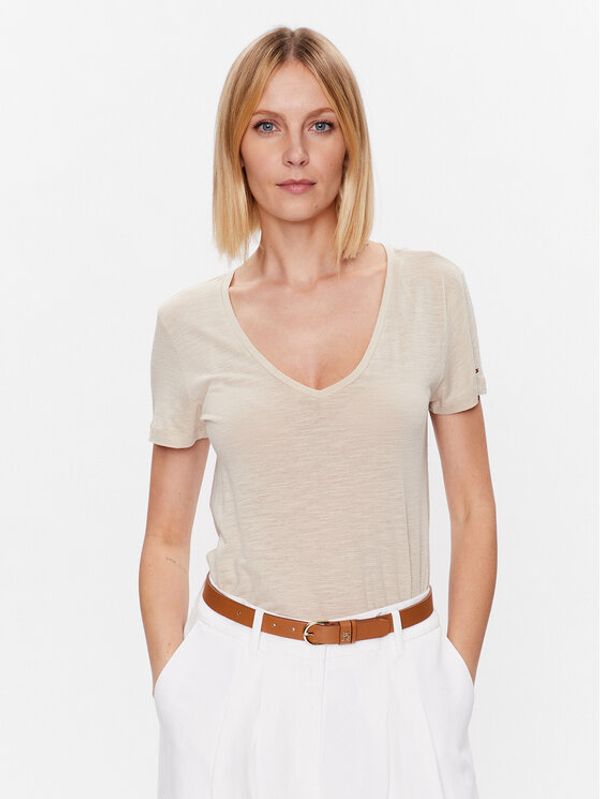 Tommy Hilfiger Tommy Hilfiger Тишърт WW0WW37862 Бежов Regular Fit