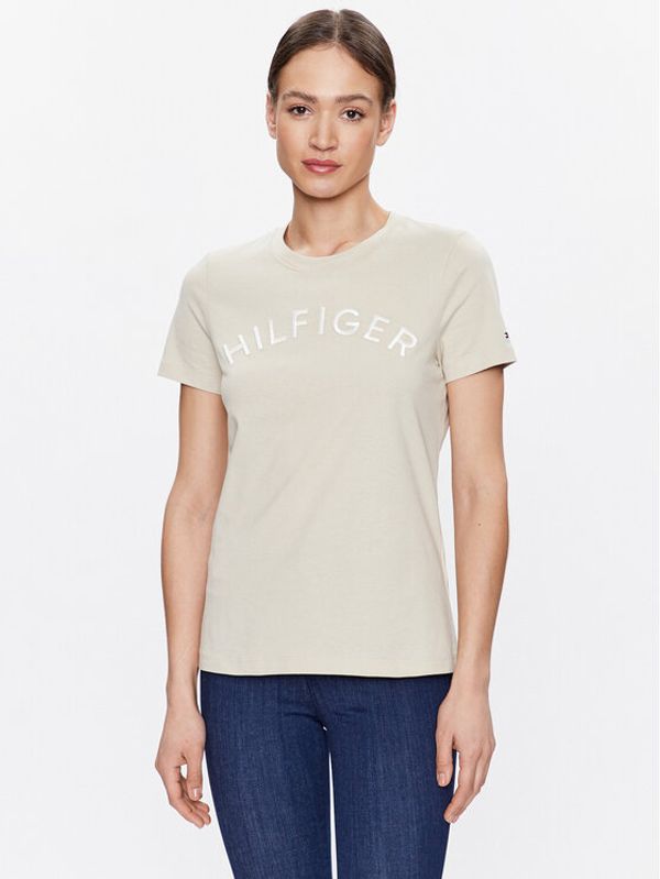 Tommy Hilfiger Tommy Hilfiger Тишърт WW0WW37864 Бежов Regular Fit