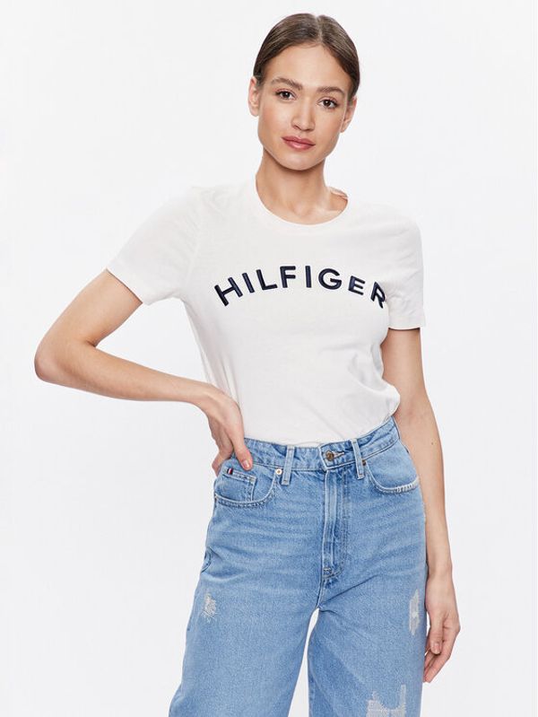 Tommy Hilfiger Tommy Hilfiger Тишърт WW0WW37864 Екрю Regular Fit