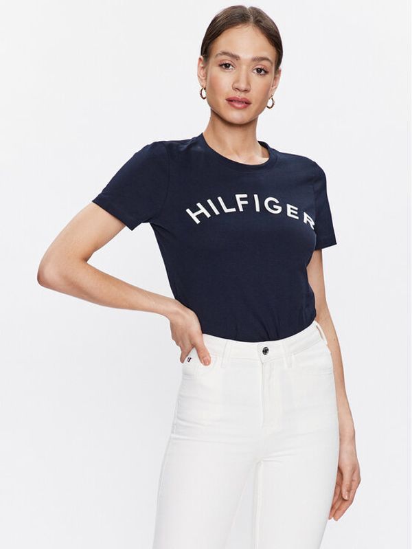 Tommy Hilfiger Tommy Hilfiger Тишърт WW0WW37864 Тъмносин Regular Fit