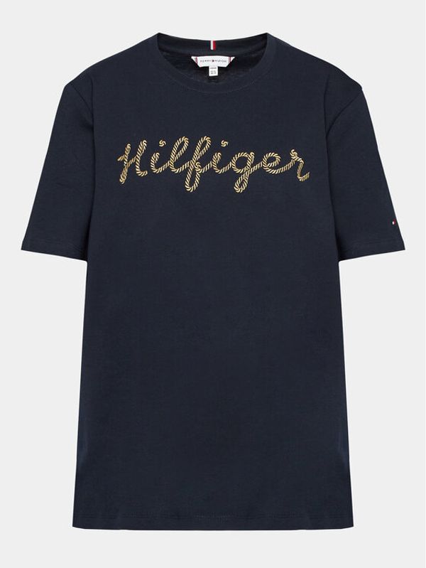 Tommy Hilfiger Tommy Hilfiger Тишърт WW0WW39275 Тъмносин Regular Fit