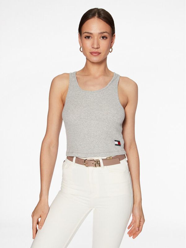 Tommy Hilfiger Tommy Hilfiger топ UW0UW04414 Сив Slim Fit
