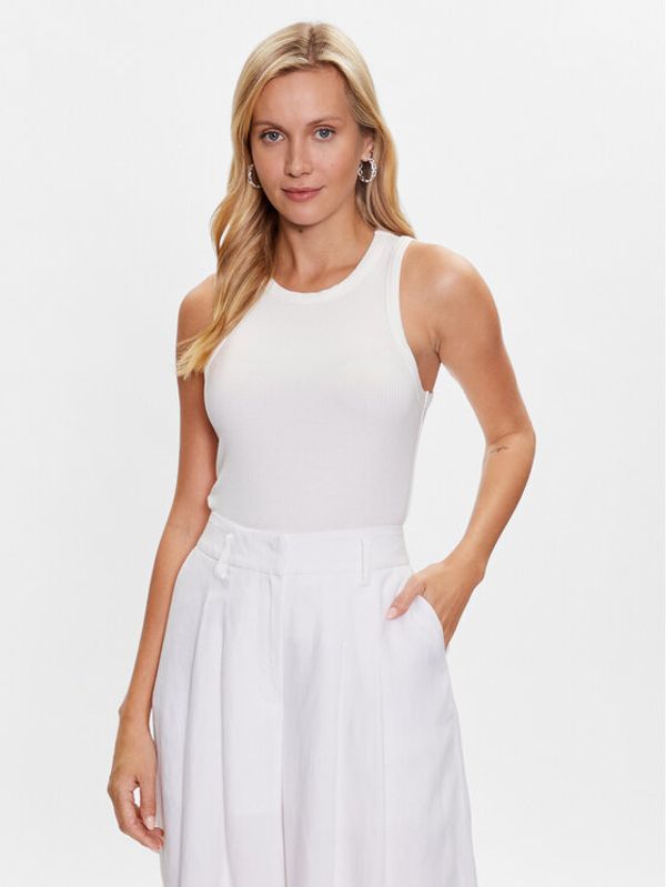 Tommy Hilfiger Tommy Hilfiger топ WW0WW38635 Бял Slim Fit