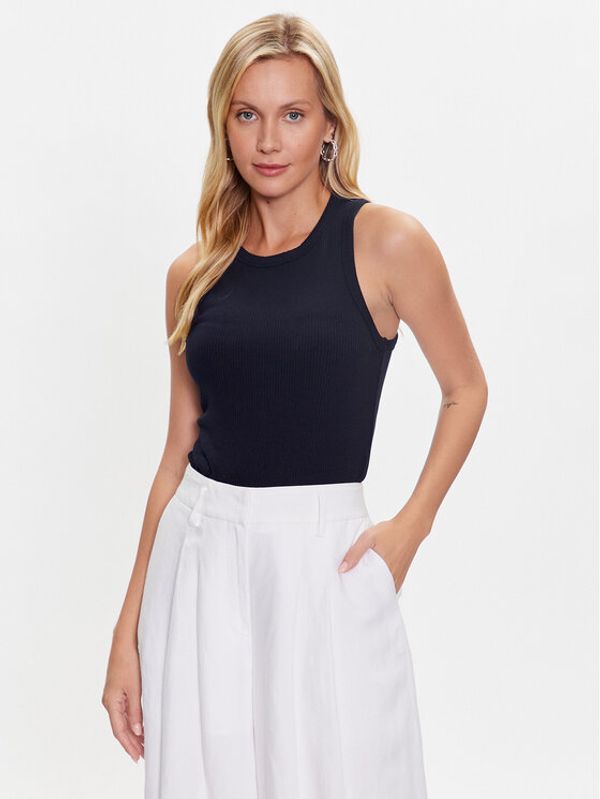 Tommy Hilfiger Tommy Hilfiger топ WW0WW38635 Тъмносин Slim Fit