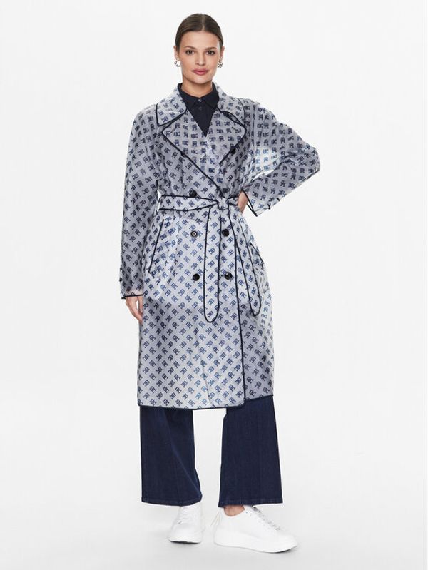 Tommy Hilfiger Tommy Hilfiger Тренч Transparent WW0WW38075 Син Regular Fit