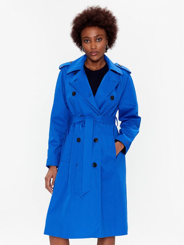 Tommy Hilfiger Tommy Hilfiger Тренч WW0WW36960 Син Regular Fit