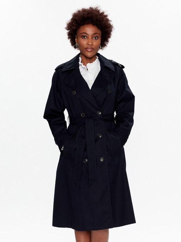 Tommy Hilfiger Tommy Hilfiger Тренч WW0WW36960 Тъмносин Regular Fit