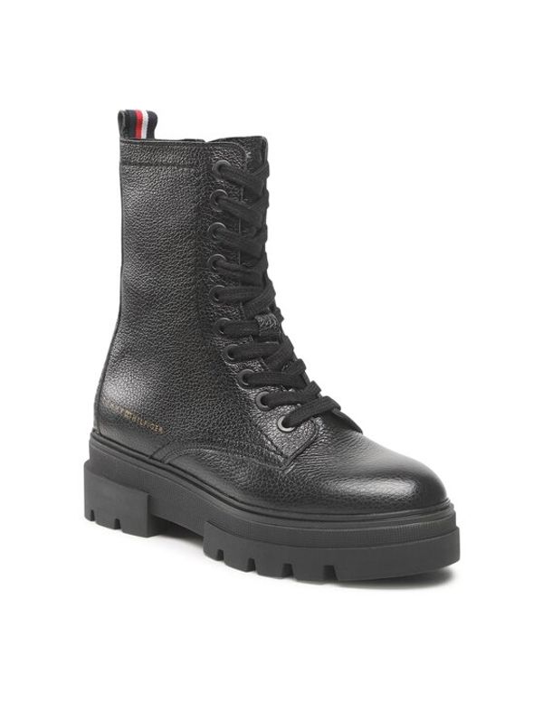 Tommy Hilfiger Tommy Hilfiger Туристически oбувки Monochromatic Lace Up Boot FW0FW06732 Черен