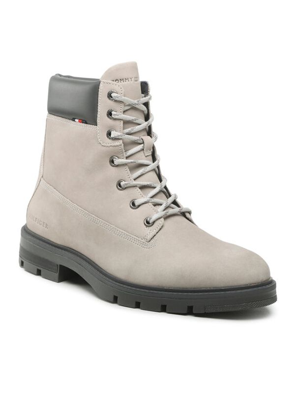Tommy Hilfiger Tommy Hilfiger Туристически oбувки Padded Nubuck Boot FM0FM04205 Сив