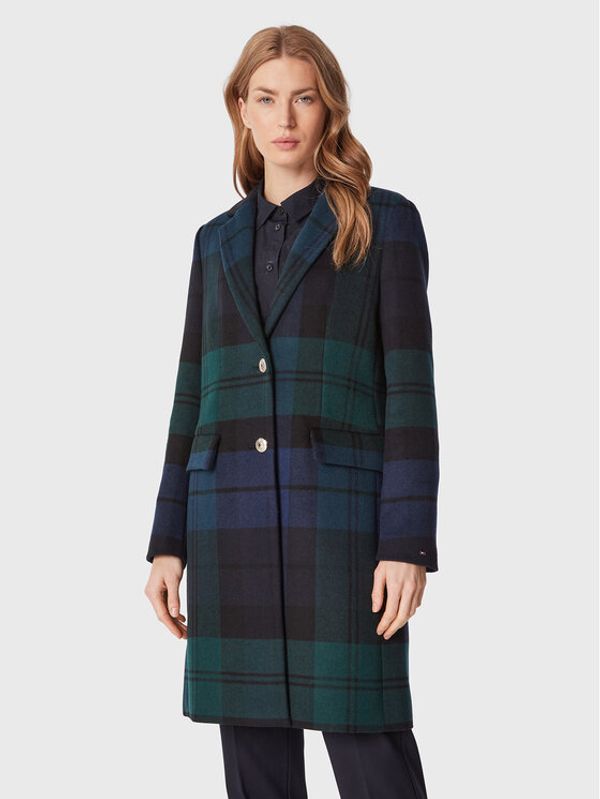 Tommy Hilfiger Tommy Hilfiger Вълнено палто Classic WW0WW37612 Тъмносин Regular Fit