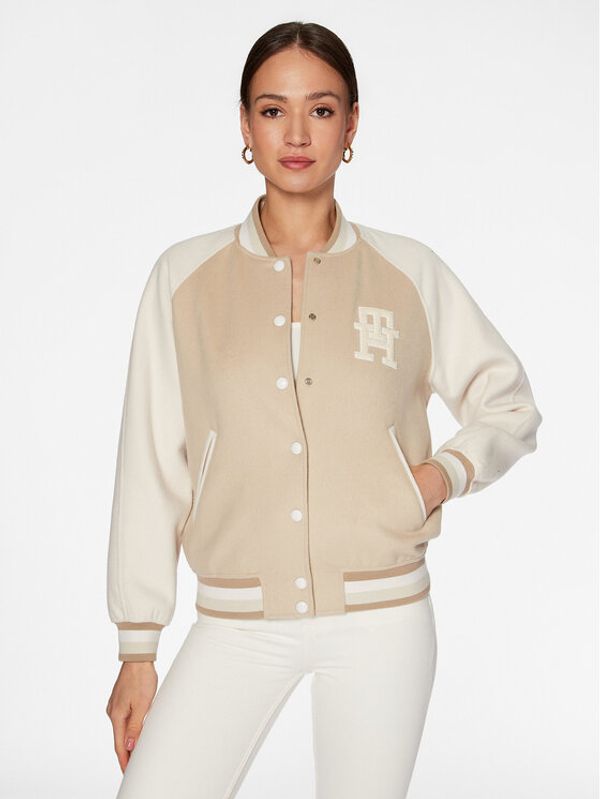 Tommy Hilfiger Tommy Hilfiger Яке бомбър Varsity WW0WW38112 Бежов Regular Fit