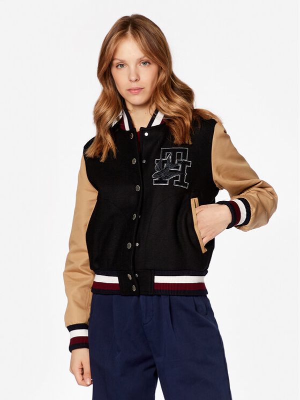 Tommy Hilfiger Tommy Hilfiger Яке бомбър Varsity WW0WW38981 Черен Regular Fit
