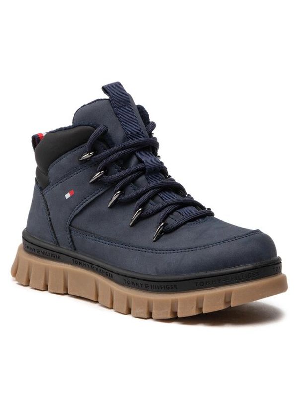 Tommy Hilfiger Tommy Hilfiger Зимни обувки Lace-Up T3B5-32523-1441 M Тъмносин