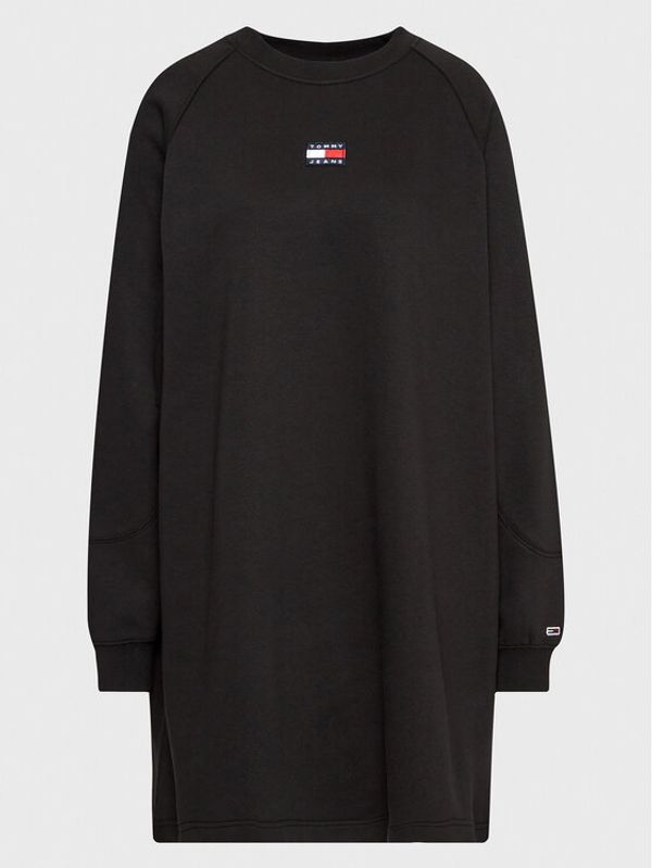 Tommy Jeans Curve Tommy Jeans Curve Плетена рокля Crv Badge DW0DW15079 Черен Regular Fit