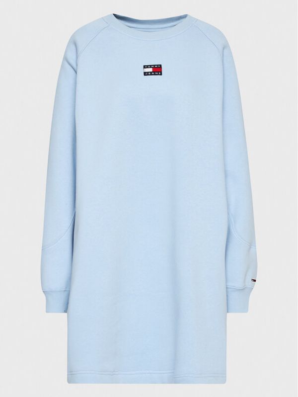 Tommy Jeans Curve Tommy Jeans Curve Плетена рокля Crv Badge DW0DW15079 Син Regular Fit