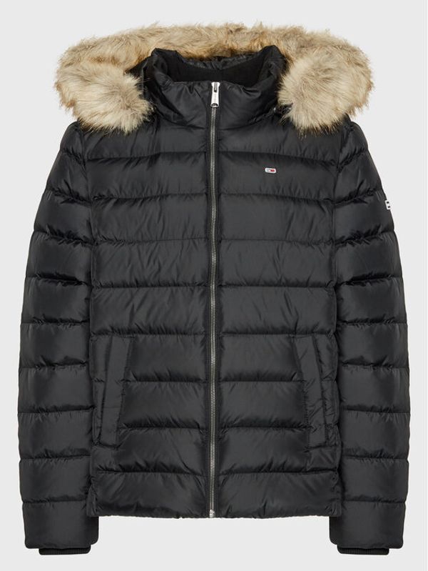 Tommy Jeans Curve Tommy Jeans Curve Пухено яке Basic DW0DW14584 Черен Regular Fit