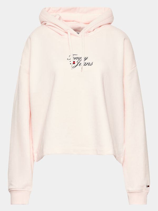 Tommy Jeans Curve Tommy Jeans Curve Суитшърт Essential DW0DW15700 Розов Boxy Fit