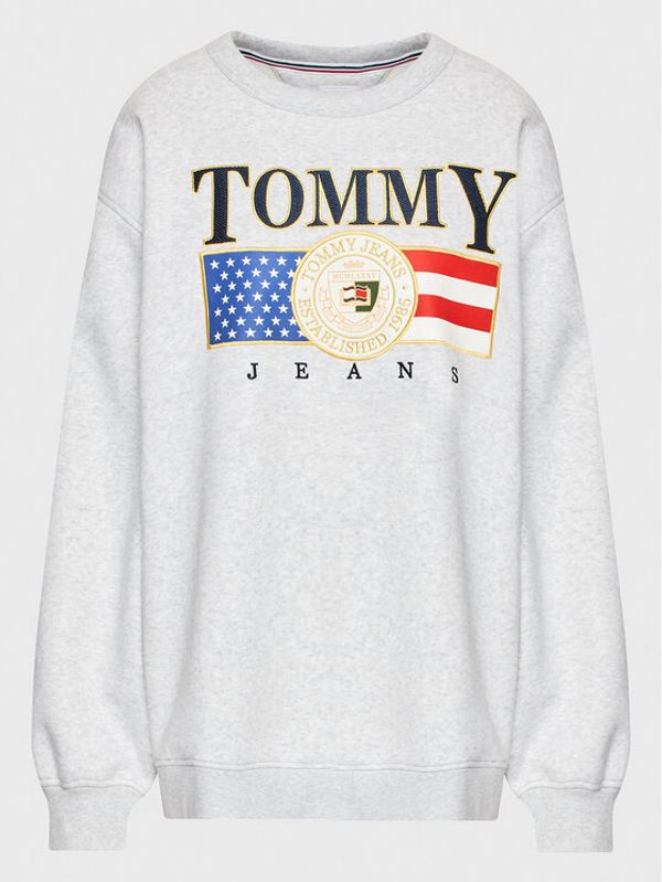 Tommy Jeans Curve Tommy Jeans Curve Суитшърт Luxe DW0DW15097 Сив Relaxed Fit