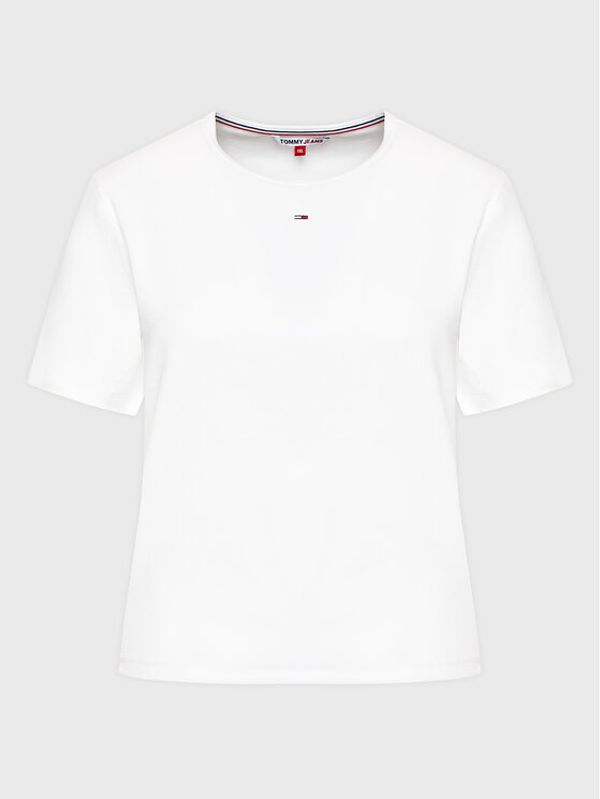 Tommy Jeans Curve Tommy Jeans Curve Тишърт Essential DW0DW15108 Бял Regular Fit