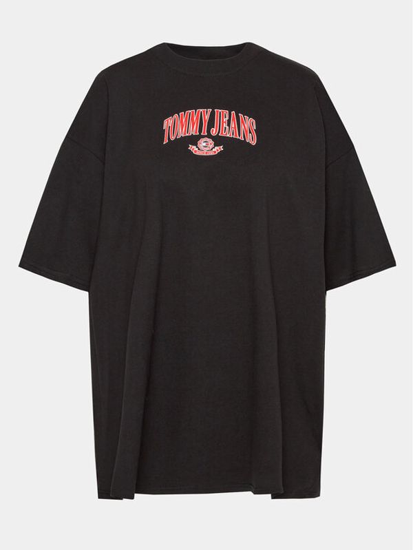 Tommy Jeans Curve Tommy Jeans Curve Тишърт Varsity DW0DW15689 Черен Oversize